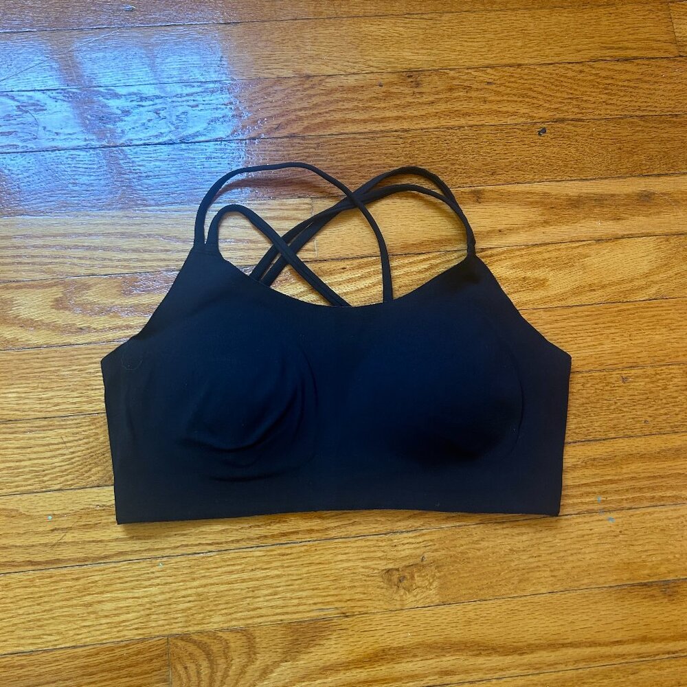 Aerie Black Sports Bra, Size Large